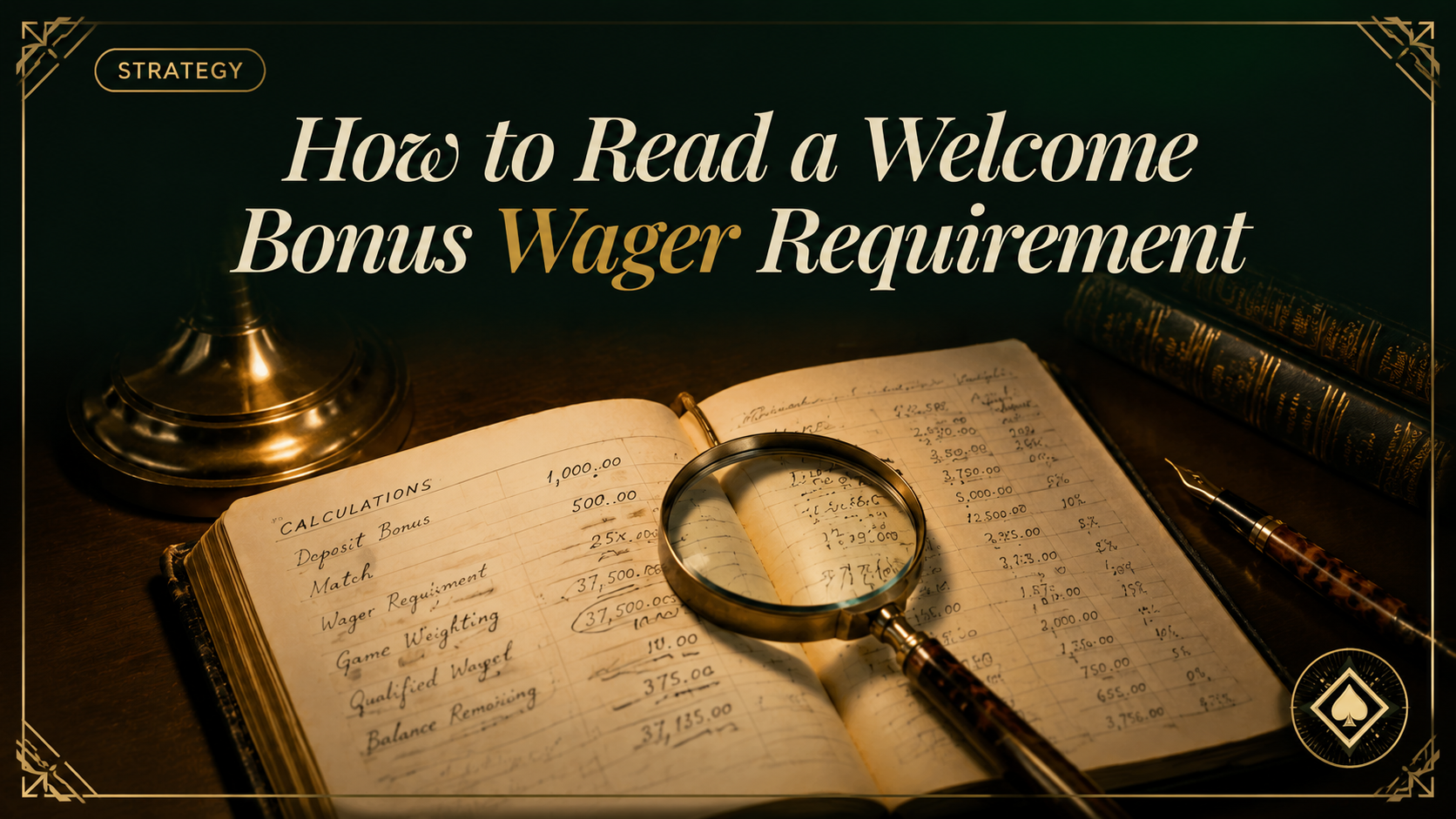 How to Read a Welcome Bonus Wager Requirement — The Master's Lesson